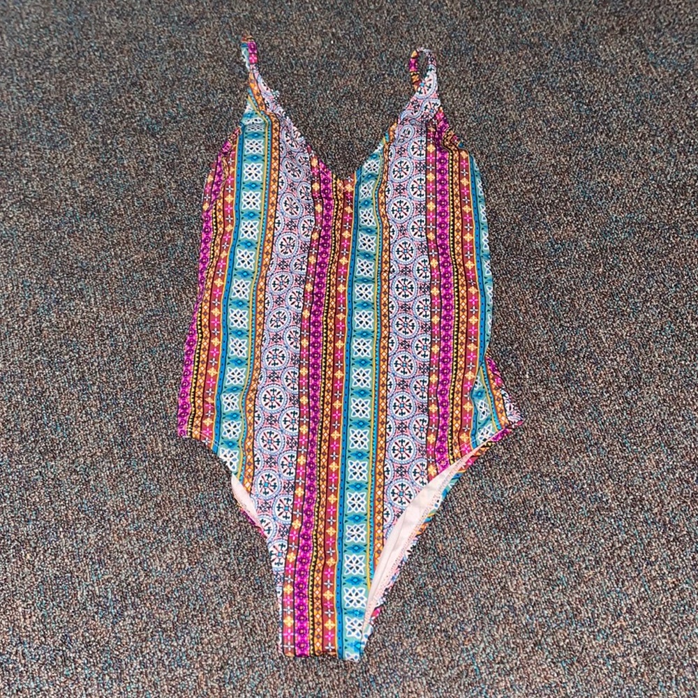 One piece pattern swim suit Target size M